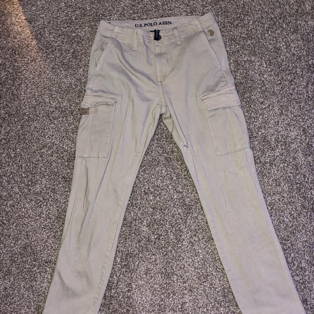 U.S. Polo Assn. Gray Cargo Pants with Classic Design